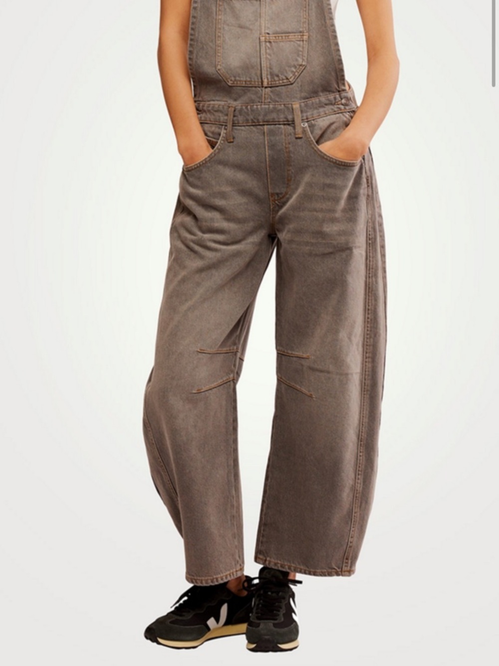 We The Free Good Luck Barrel Overalls- Archive Grey